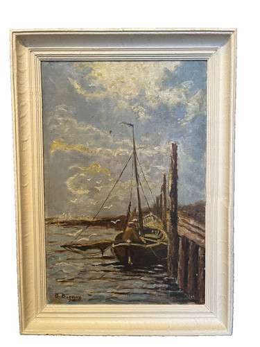 Tableau peinture huile scène - peinture,
