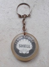 Ancien porte clefs clés vintage huile SHELL Bélier France Garage 1965 vtg #3