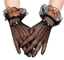 Mitaines Résille Noire Femme