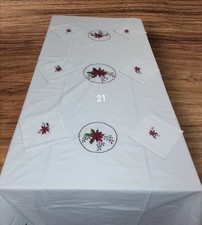 Nappe blanche brodée - nappe,