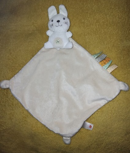 Doudou plat lapin blanc - doudou, et