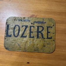 Ancienne Plaque Fer Lozère
