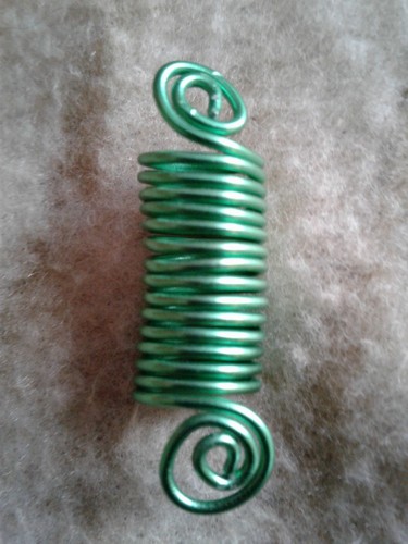 Green wire dreadlock jewelry - green,