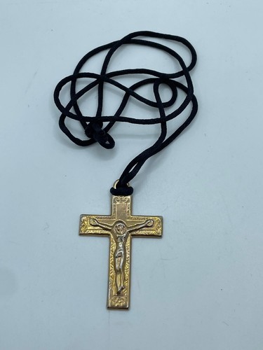Ancien crucifix metal doré - ancien,
