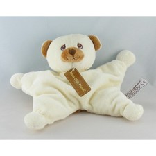 Doudou semi plat ours blanc