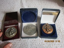 3) Ancienne Médaille de Course de Motocross Moto cross