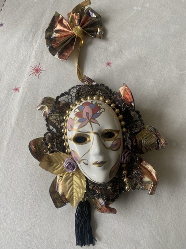 Masque vénitien porcelaine - masque,