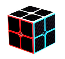 2x2 Carbon Fiber Magic Speed Cube Smooth Puzzle Toy Professional - From France
