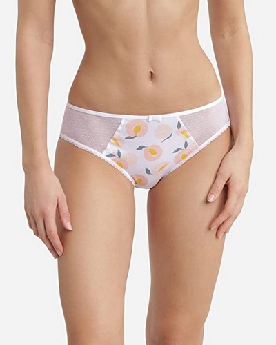 Generous peach print - print, dim