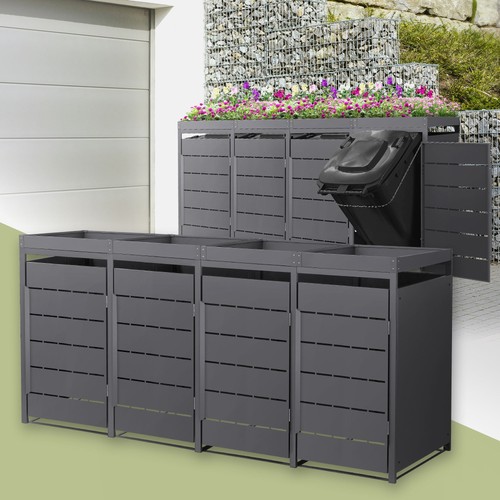 Abri pour 4 poubelles - pour,