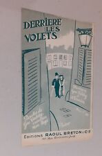 5 partitions/paroles  chansons Françaises anciennes, période entre 2 guerres.