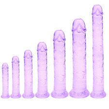 SexToy Gode Ventouse Violet Translucide Réaliste en Silicone Vaginal Anal Dildo