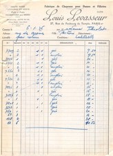 1936  CHAPEAUX LOUIS LEVASSEUR A PARIS XEME  - THIOLET A POITIERS   40-1004