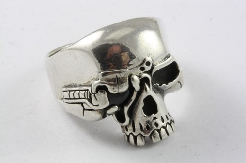 Bague tête mort classique - tête,