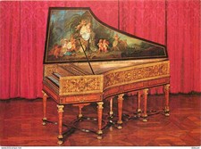 Musique - Clavecin à 2 claviers signé et daté 11 Donzelague A  Lyon 1716 - Musée