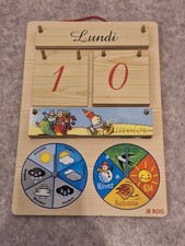 Calendrier en bois enfant