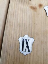  chiffres Romain Métal émaillé Bombé carillon pendule horloge clock Chiffre 9