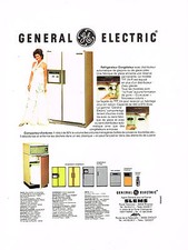 PUBLICITE ADVERTISING 074  1977  GENERAL ELECTRIC  réfrigérateur  compacteur