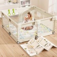 Beige parc bebe 120x120cm - beige,