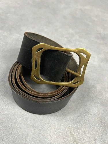 Ceinture cuir marron - , motifs
