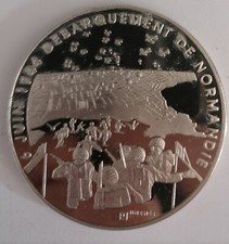 6 Juin 1944 Débarquement Normandie Médaille Graveur JIMENEZ Trésor du Patrimoine