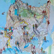 Tableau contemporain sur toile “ création d'une ile " petit prix d'artiste