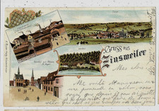 ZINSWILLER (67) ZINSWEILER Gruss Lithographie Gasthof Meyer  Usine Dietrich 1898