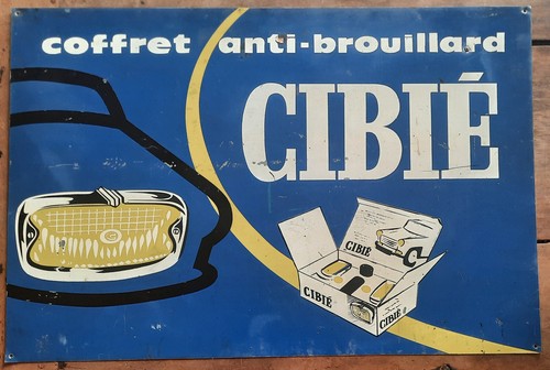 Ancienne plaque tole cibie - ancienne,