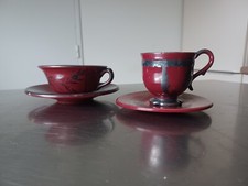 Service Tasses Céramique Pugi Vintage Style Monaco Vallauris