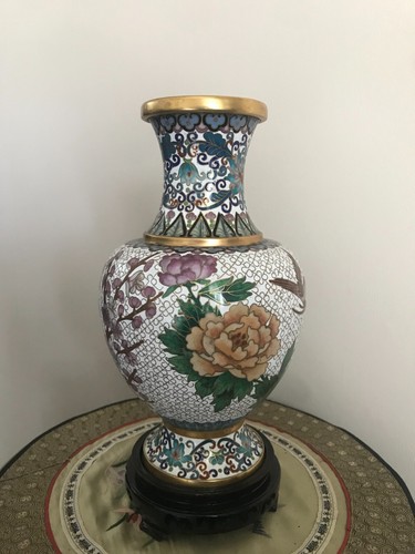 Cloisonne vase bronze - vase, emaux