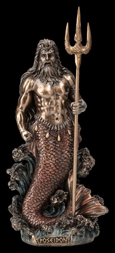 Poseidon figurine grec - poseidon,