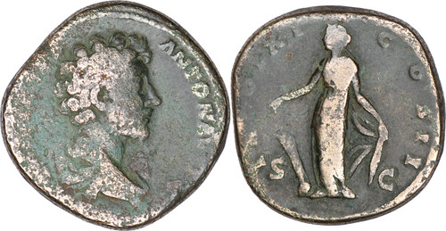 Rome sesterce marc aurele - rome,