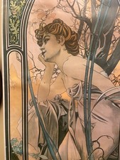 AFFICHE MUCHA REVERIE DU SOIR