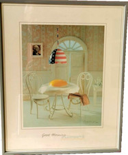 Egg On Table - Exhibition Poster Good Morning America 1981 Reinhard Studio