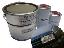 1 Litre Set 2K Peinture Voiture Ral 9005 Noir Mat Aucun Vernis Tuning Pour pour