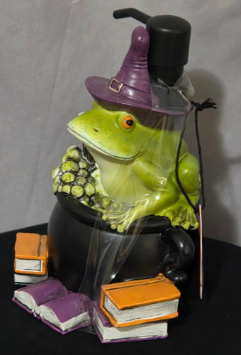Whimsical frog with - witch, hat