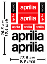 Aprilia Decals Stickers Autocollant Moto Vinyle Autocollant Adesivi /596
