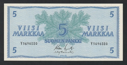 Markkaa finlande 1963 - 5, finlande,
