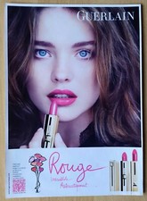 Publicité Papier - rouge à lèvres de Guerlain de 2011, Natalia Vodianova égérie