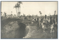 Maroc, Types marocains Vintage print sur papier carte postale. Tirage argentiq