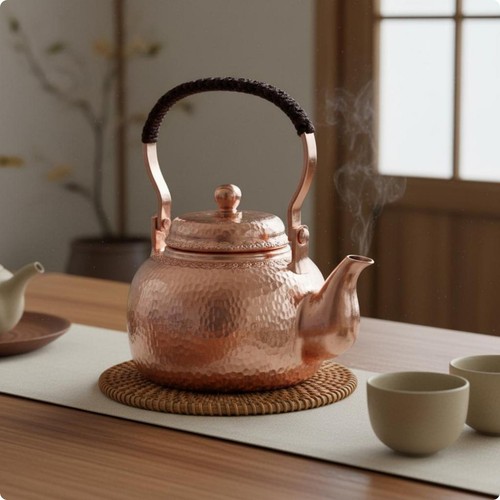 Théière artisanale cuivre - théière, en