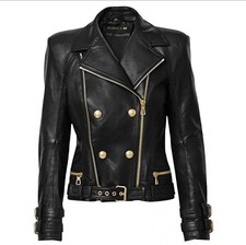 Blouson Balmain for H&M 100% cuir édition limitée RARE