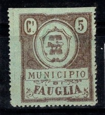 Fauglia - Neuf ** 100% Italie fiscal 5 cents, Mairie, Noir/Bleu clair