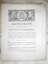 mandement évêque d'Orléans pierre marin rouph de varicourt 1820 duc bordeaux 