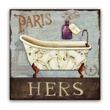 Cadre tableau métal Baignoire