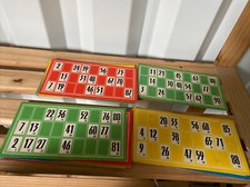 Ancien 24 Cartons De Jeu Loto Couleur Jeu Vintage