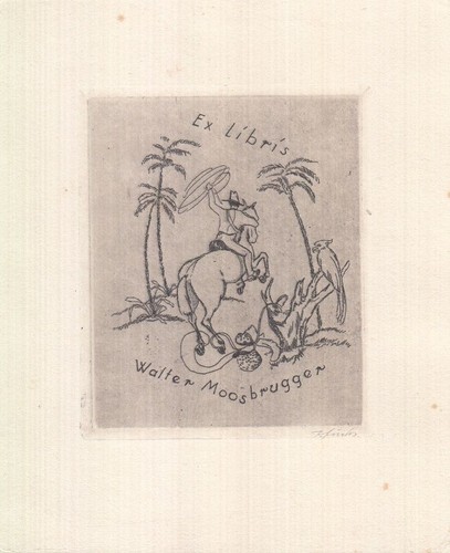 Exlibris livre art radierung - livre, d'art