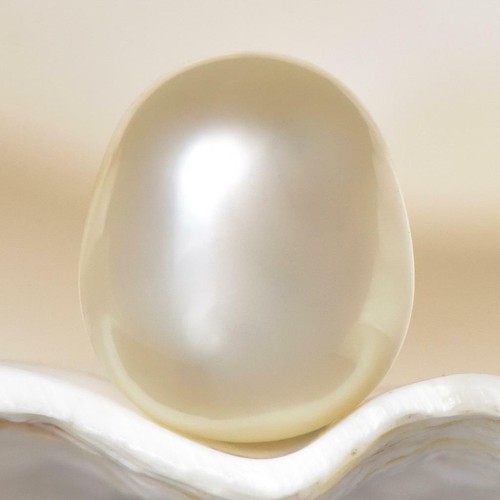 Sud mer perle crème - crème, ovale