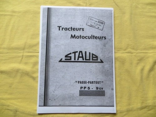 Tracteur motoculteur staub - motoculteur,
