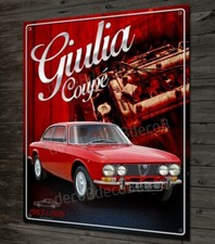 Plaque métal oeuvre d'art Alfa Romeo Giulia coupé Bertone 30x20cm